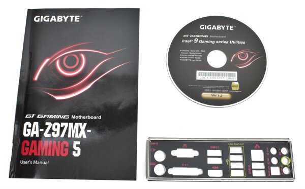 Gigabyte GA-Z97MX-Gaming 5 - Handbuch - Blende - Treiber CD    #314457
