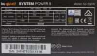 Be Quiet System Power 9 500W (BN246) ATX Netzteil 500 Watt 80+   #314708