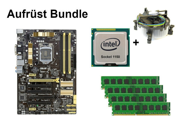 Bundle ASUS Z87-C + Intel Core i3 i5 i7 CPU + 4GB - 16GB RAM selectable