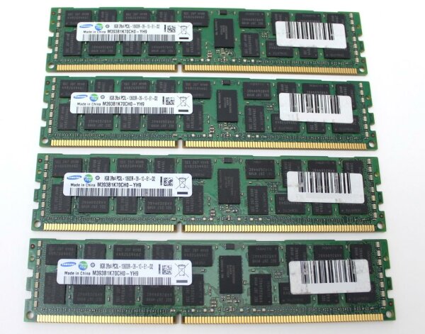 Samsung 32 GB (4x8GB) DDR3L-1333 reg PC3L-10600R M393B1K70CH0-YH9   #315576