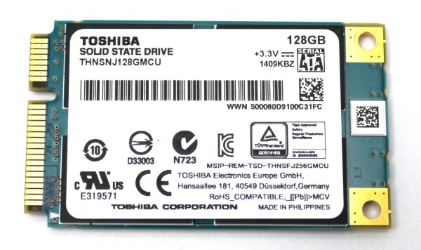 Toshiba HG6 Series 128 GB mSATA MO-300 THNSNJ128GMCU SSM   #316363