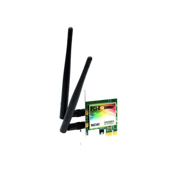 WAE3400 WLAN 300Mbps 2.4, 5GHz Dual-Band Wireless PCI-E x1 Low Profile  #317061
