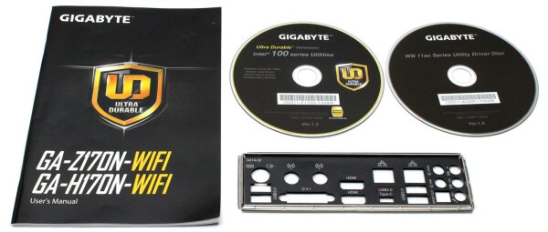 Gigabyte GA-Z170N-WIFI - Handbuch - Blende - Treiber CD    #317542