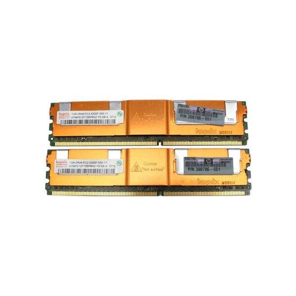 Hynix 2 GB (2x1GB) DDR2-667 FB-DIMM PC2-5300F HYMP512F72BP8N2-Y5   #318173