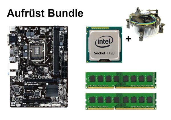 Bundle Gigabyte GA-H97M-HD3 + Intel Core i3 i5 i7 CPU + 4GB - 16GB RAM  selectabl