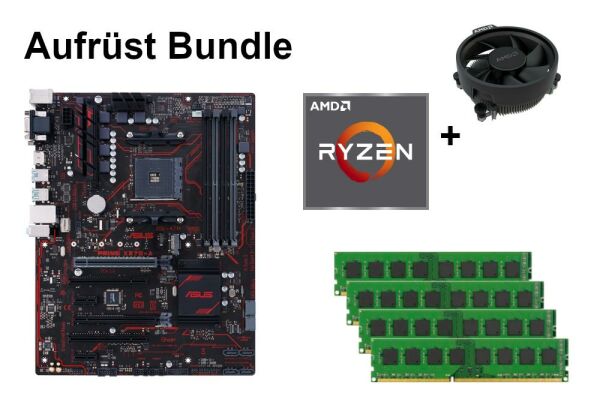 Bundle ASUS Prime X370-A + AMD RYZEN 3 5 7 CPU + 8GB bis 32GB RAM wählbar