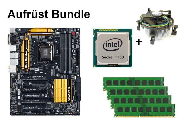 Bundle Gigabyte GA-Z97X-UD5H + Intel Core i3 i5 i7 CPU + 4GB - 32GB RAM selectabl