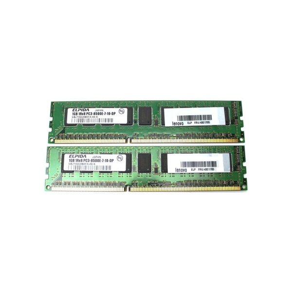 Elpida FRU43C1705 2 GB (2x1GB) DDR3-1066 ECC PC3-8500E EBJ10EE8BAFA-AE-E #319495