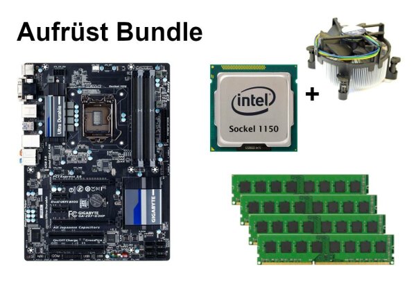 Bundle Gigabyte GA-Z87-D3HP + Intel Core i3 i5 i7 CPU + 4GB bis 32GB RAM wählbar