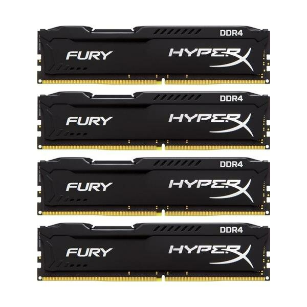 Kingston HyperX Fury 16 GB (4x4GB) DDR4-2666 PC4-21300U HX426C15FBK4/16  #320243