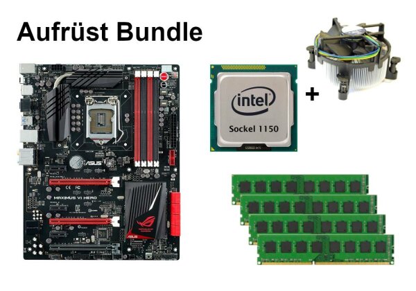 Bundle ASUS Maximus VI Hero + Intel Core i3 i5 i7 CPU + 4GB - 32GB RAM selectabl