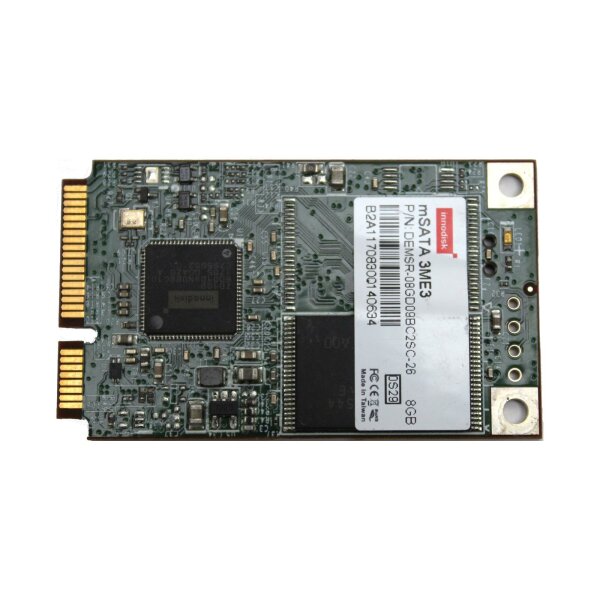 Innodisk 8 GB mSATA 3ME3 MO-300 6Gb/s DEMSR-08GD09BC2SC-26 SSM SSD  #321144