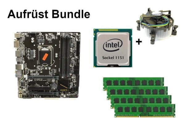 Bundle Gigabyte GA-B150M-D3P + Intel Core i3 + 8GB - 32GB RAM