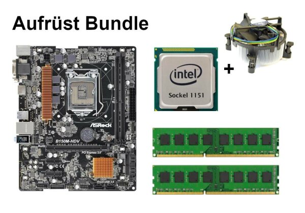 Bundle ASRock B150M-HDV + Intel Celeron / Pentium + 8GB - 32GB RAM