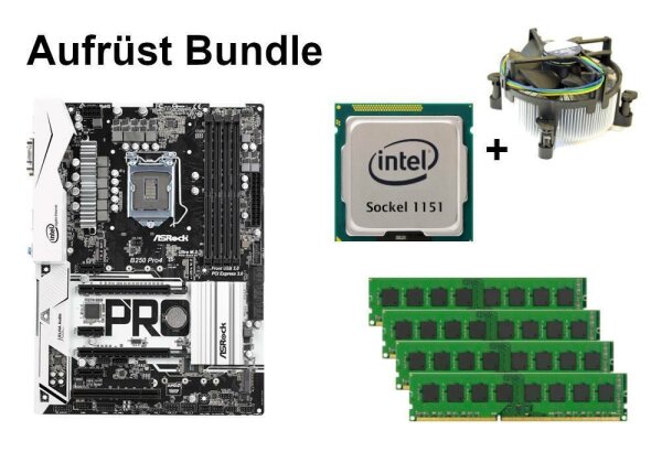 Bundle ASRock B250 Pro4 + Intel Core i3 + 8GB - 32GB RAM