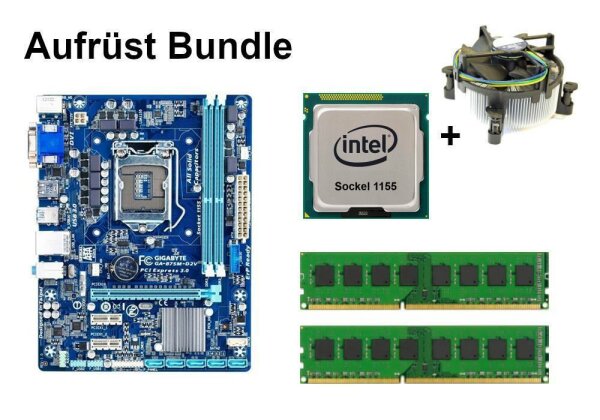 Bundle Gigabyte GA-B75M-D2V + Intel Celeron / Pentium + 8GB - 16GB RAM