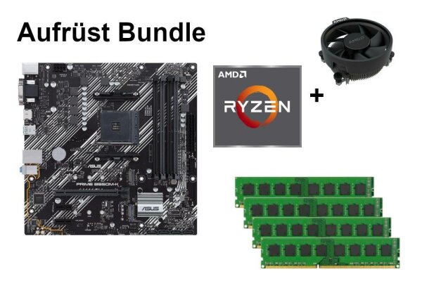 Bundle ASUS Prime B550M-K + AMD Ryzen 3 / Ryzen 5 + 8GB - 32GB RAM