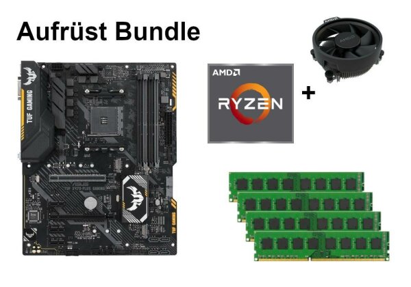 Bundle ASUS TUF X470-Plus Gaming + AMD Ryzen 3 / Ryzen 5 + 8GB - 32GB RAM