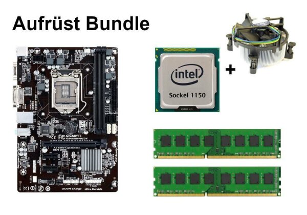 Bundle Gigabyte GA-H81M-DS2V + Intel Core i3 + 8GB - 16GB RAM