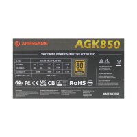Aresgame AGK850 ATX psu 850 Watt modular 80+   #322172