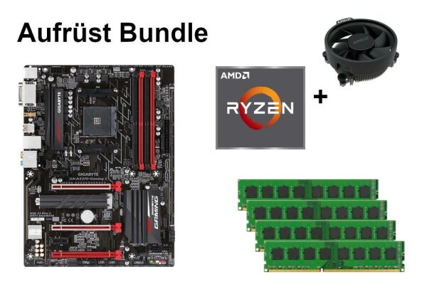 Bundle Gigabyte GA-AX370-Gaming 3 + AMD Ryzen 3 / Ryzen 5 + 8GB - 32GB RAM