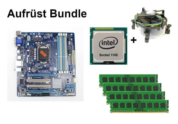 Bundle Gigabyte GA-B75M-D3H Rev.1.2 + Intel Core i5 + 8GB - 32GB RAM