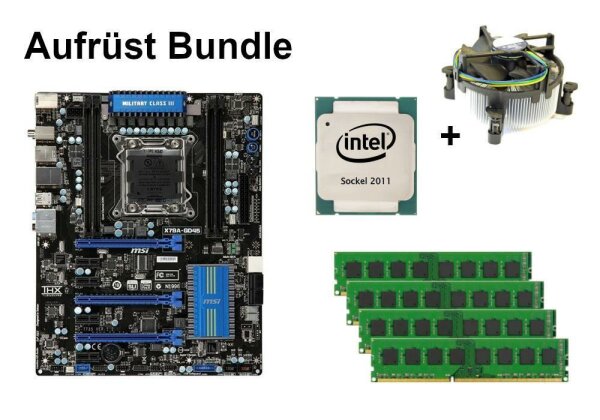 Bundle MSI X79A-GD45 Ver:1.2 + Intel Xeon E5 + 8GB - 32GB RAM