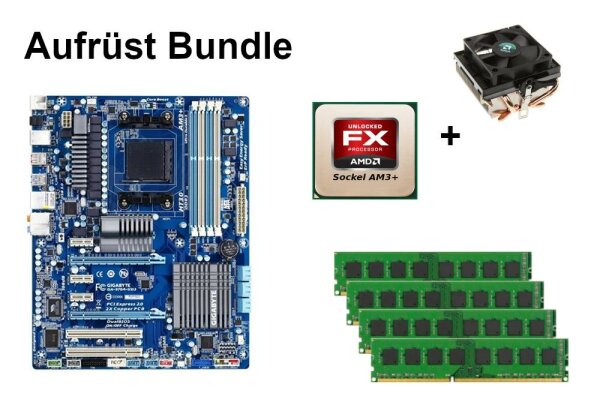 Bundle Gigabyte GA-970A-UD3 Rev.1.1 + AMD FX-processor + 8GB - 32GB RAM