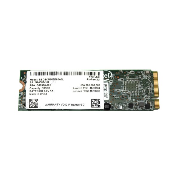 Lenovo Intel SSD 521 Series 180 GB M.2 2280 SSDSCMMW180A3L 45N8305 SSM   #323017