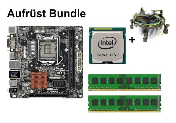 Bundle ASRock H170M-ITX/ac + Intel Core i3 + 8GB - 32GB RAM