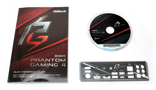 ASRock B365 Phantom Gaming 4 - Handbuch - Blende - Treiber CD    #324479