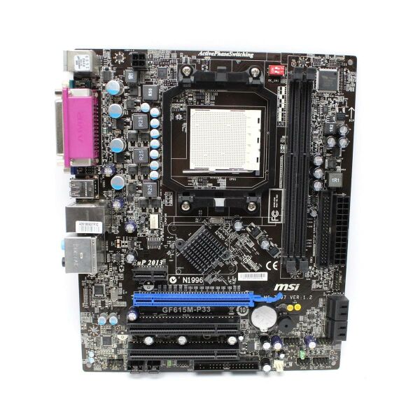 MSI GF615M-P33 V2 MS-7597 Mainboard Micro-ATX Sockel AM3 mit Makel  #324481