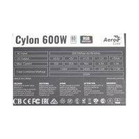 AeroCool Cylon RGB 600W ATX Netzteil 600 Watt 80+   #325349