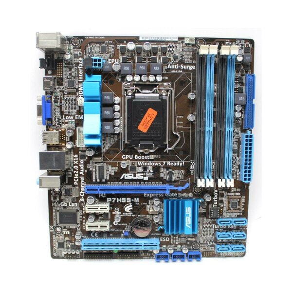 ASUS P7H55-M Intel H55 Mainboard Micro-ATX Sockel 1156 TEILDEFEKT  #325688