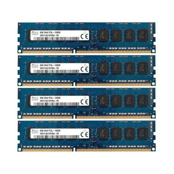 SK Hynix 32 GB (4x8GB) DDR3L-1600 ECC PC3L-12800E HMT41GU7AFR8A-PB   #326820