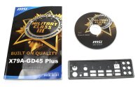 MSI X79A-GD45 Plus - Handbuch - Blende - Treiber CD...