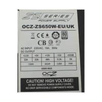 OCZ ZS Series 650W ATX Netzteil 650 Watt 80+   #329045