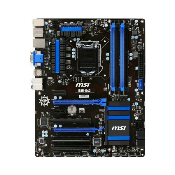 MSI B85-G43 Intel B85 Mainboard ATX Sockel 1150 TEILDEFEKT   #330498