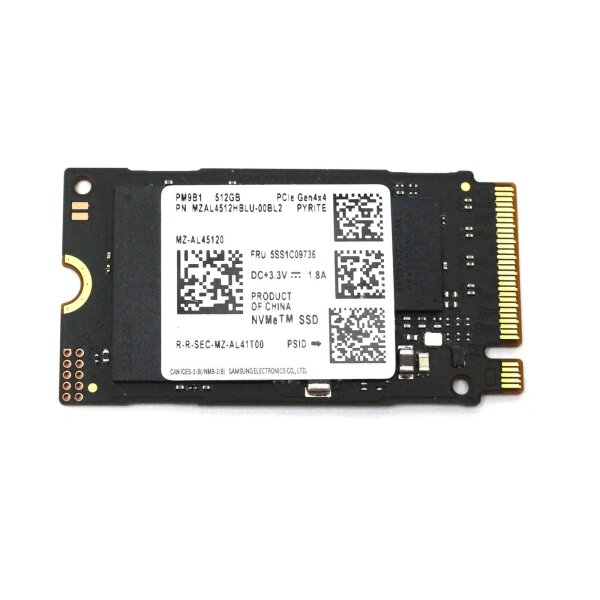 Samsung PM9B1 512 GB MZ-AL45120 M.2 2242 NVMe FRU 5SS1C09736 SSD SSM  #330743