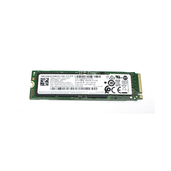 Samsung PM981 512 GB MZ-VLB512A M.2 2280 NVMe Dell PN:0X8KY1 SSD SSM  #331197