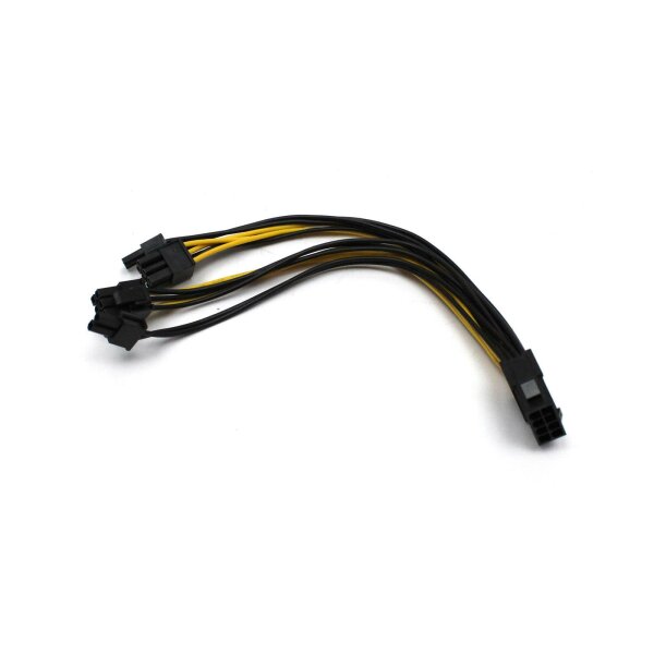 Stromadapter PCI-E Y-Kabel mit 1x 8-Pin auf 2x 6+2-Pin für Grafikkarten  #331383