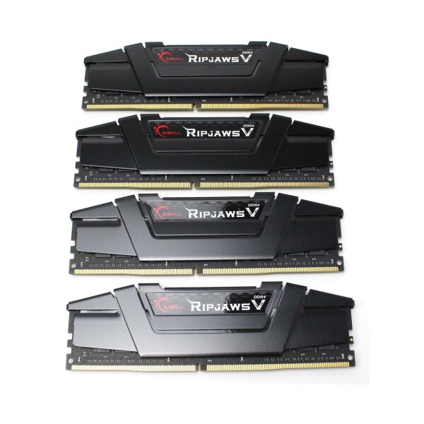 G.Skill RipJaws V 64 GB (4x16GB) DDR4-3600 PC4-28800U F4-3600C18D-32GVK  #331972