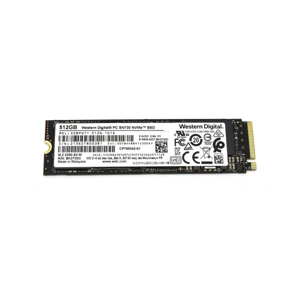 Western Digital SN730 512 GB M.2 2280 NVMe SDBPNTY-512G SSD SSM   #331997