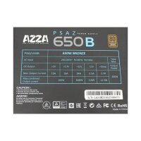 AZZA PSAZ Bronze 650W (PSAZ-650B) ATX PSU 650 Watt 80+...