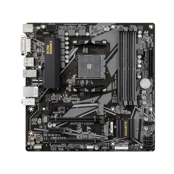 Gigabyte B550M DS3H Rev.1.7 AMD B550 Mainboard MicroATX Sockel AM4   #332452