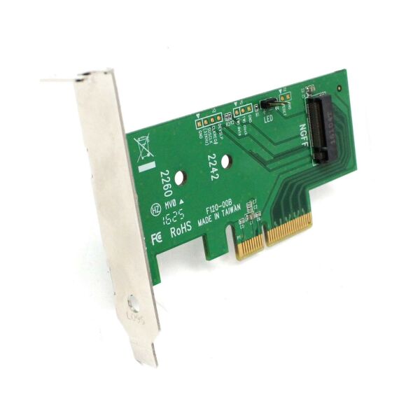 M.2-Adapter PCI Express Card > 1 x M.2 NVMe bis 2280 PCIe x4 Low-Profile #332952