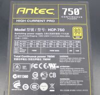 Antec High Current Pro HCP-750 ATX Netzteil 750 Watt modular 80+ #333081