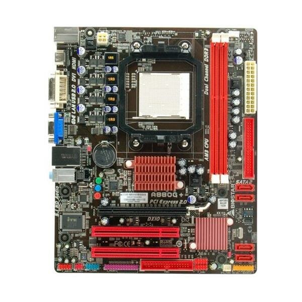 Biostar A880G+ AMD 880G Mainboard Micro ATX Sockel AM3   #5204