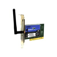 Linksys WMP54G Wireless 2.4GHz 802.11 b,g WLAN Adapter Karte PCI   #27136