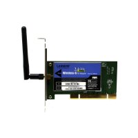 Linksys WMP54G Wireless 2.4GHz 802.11 b,g WLAN Adapter Karte PCI   #27136